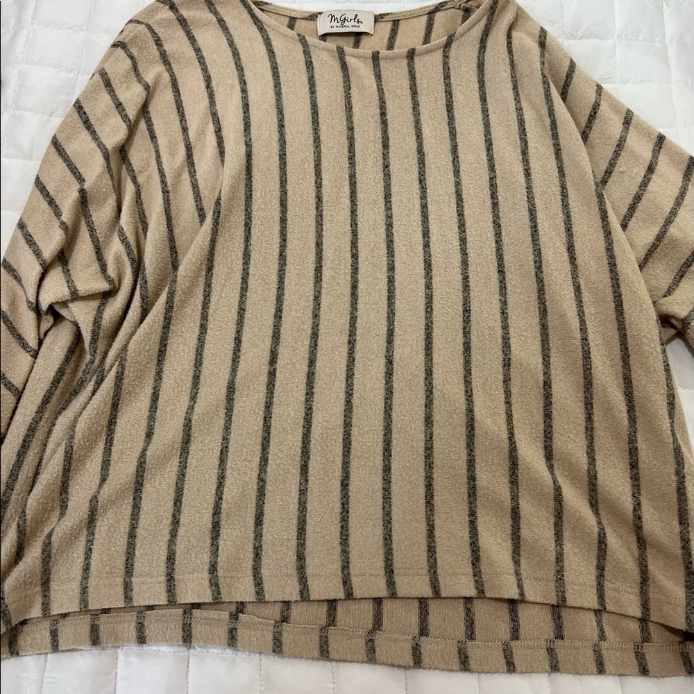 Brown and black striped top